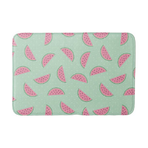 Tropical Fruit Paint Splatter Pattern Bath Mat