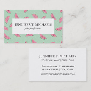 Tropical Fruit Paint Splatter Pattern Business Card