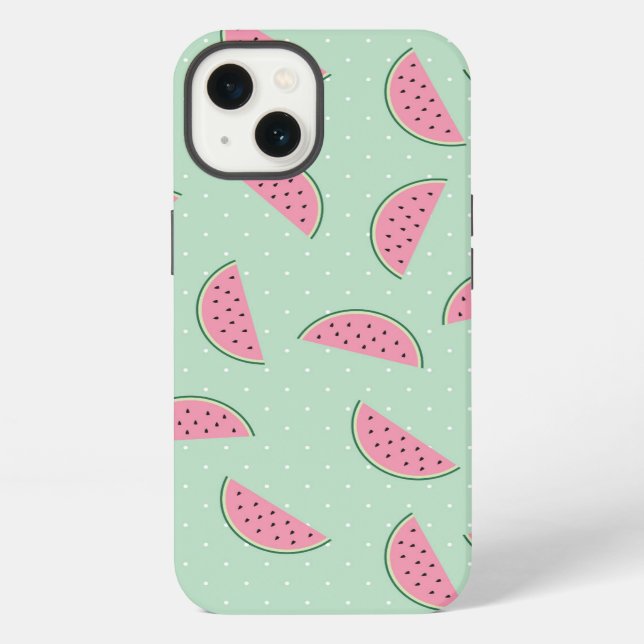 Tropical Fruit Paint Splatter Pattern iPhone Case (Back)