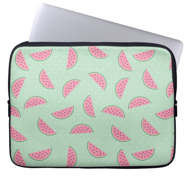 Tropical Fruit Paint Splatter Pattern Laptop Sleeve (Front)