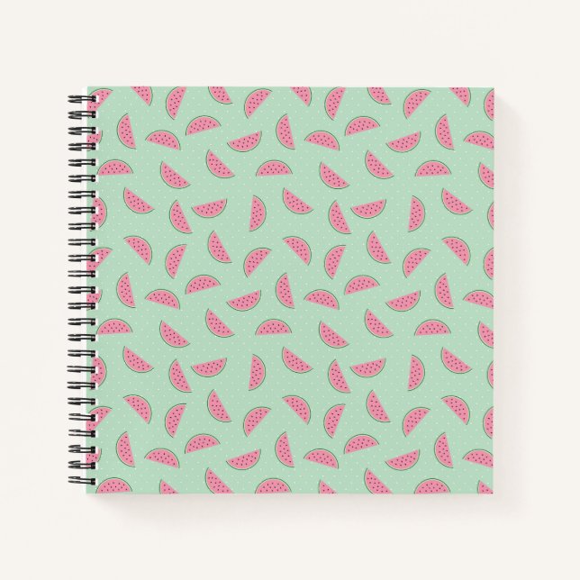 Tropical Fruit Paint Splatter Pattern Notebook (Front)