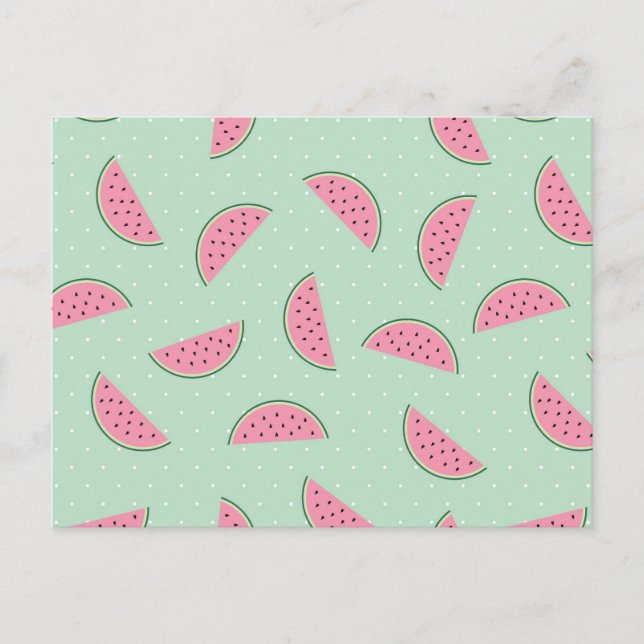 Tropical Fruit Paint Splatter Pattern Postcard (Front)