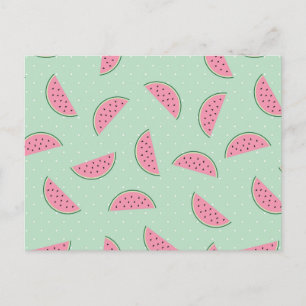 Tropical Fruit Paint Splatter Pattern Postcard