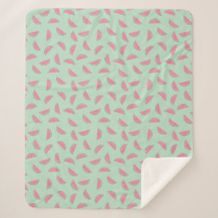 Tropical Fruit Paint Splatter Pattern Sherpa Blanket