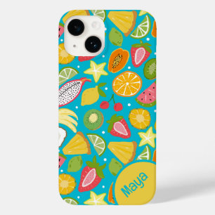 Tropical Fruit Pattern Personalized Case-Mate iPhone 14 Case