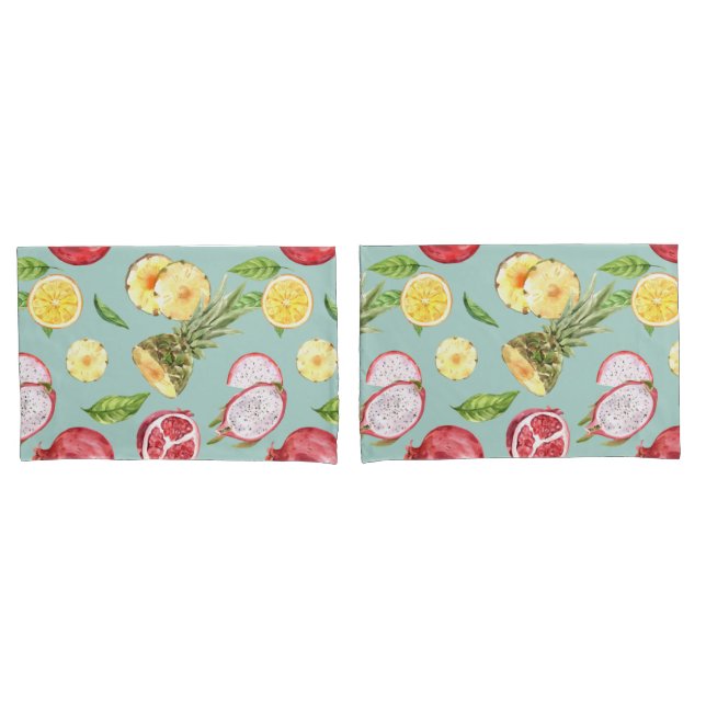 Tropical Fruit Pattern Pillowcase (Front-Set)