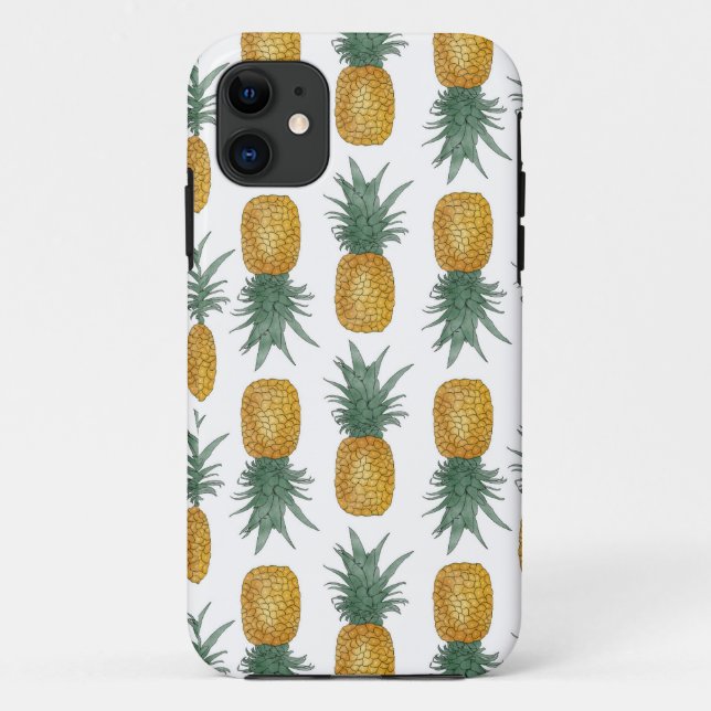 Tropical fruit pineapple iPhone / iPad case (Back)