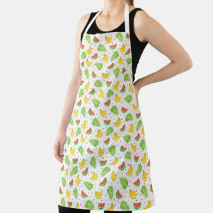 Tropical Fruit Polka Dot Pattern Apron