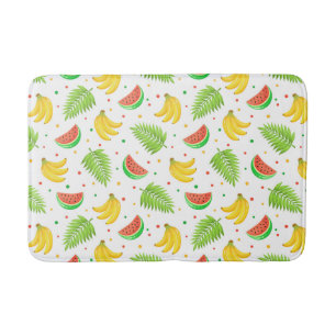 Tropical Fruit Polka Dot Pattern Bath Mat