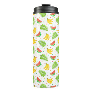 Tropical Fruit Polka Dot Pattern Thermal Tumbler