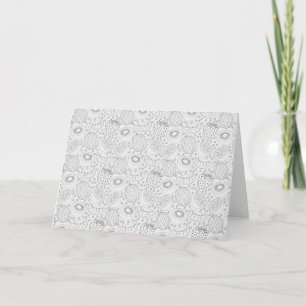 Tropical fruit seamless pattern black and white card