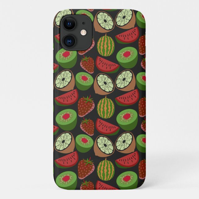Tropical fruit seamless pattern colourful Case-Mate iPhone case (Back)