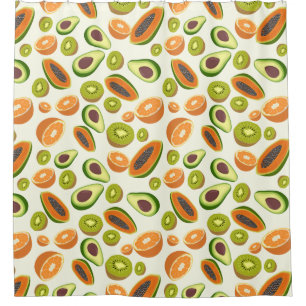 Tropical Fruit Shower Curtain