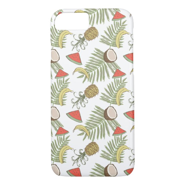 Tropical Fruit Sketch Pattern Case-Mate iPhone Case (Back)