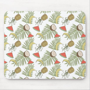 Tropical Fruit Sketch Pattern Mouse Mat