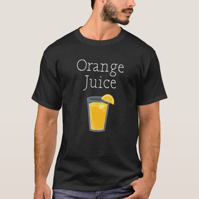 Tropical Fruit Theme Orange Orange Juice T-Shirt (Front)