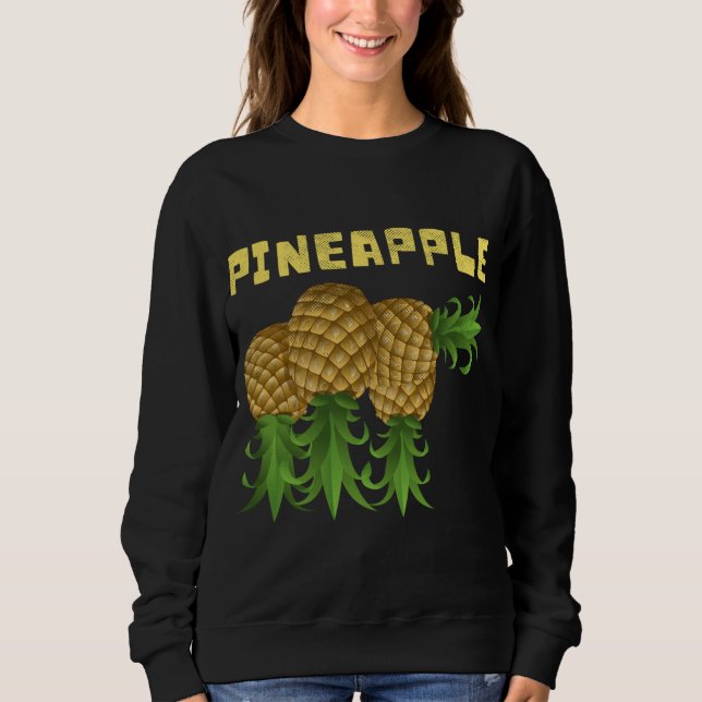 Tropical Fruit Upside Down Pineapple Swinger Beach Sweatshirt (Front)