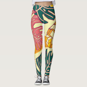 Tropical Fruit: Vibrant Pattern Design Leggings