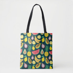 Tropical Fruit Vintage Pattern Bliss Tote Bag