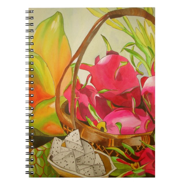 Tropical Fruit watercolor original art still life Notebook (Front)