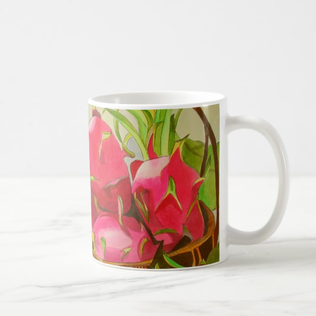 Tropical fruit watercolor still life art painting coffee mug (Right)