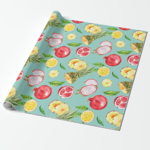 Tropical fruit wrapping paper