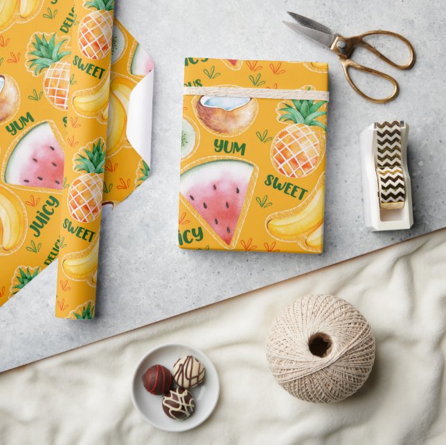 Tropical Fruit Wrapping Paper (Crafts)