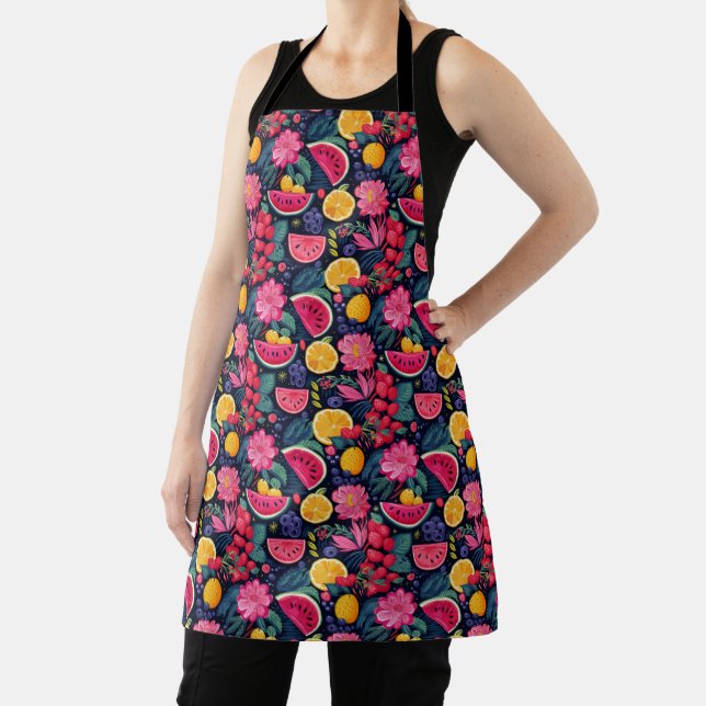 Tropical Fruits and Flowers Apron (Insitu)