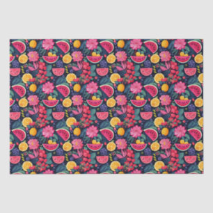 Tropical Fruits and Flowers Tissue Paper