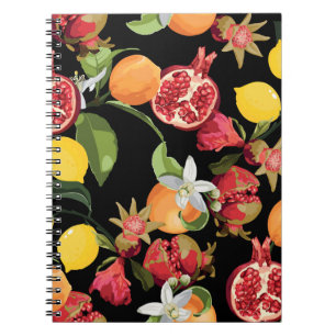 Tropical Fruits: Exotic Seamless Background Notebook