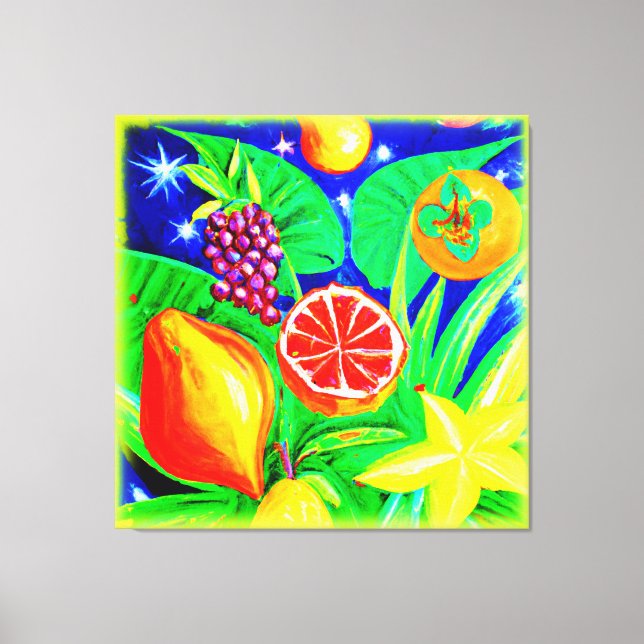 Tropical Fruits in the Sky. Buy Now Canvas Print (Front)