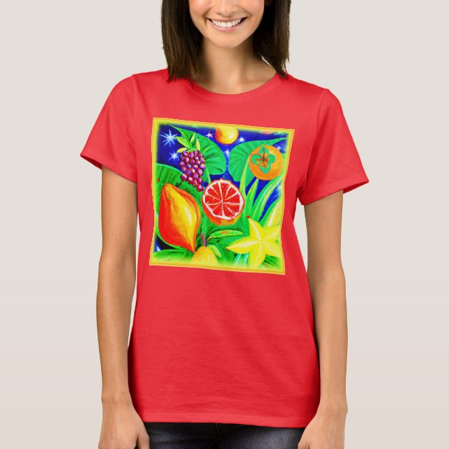 Tropical Fruits in the Sky. Buy Now T-Shirt (Front)
