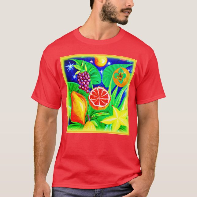 Tropical Fruits in the Sky. Buy Now T-Shirt (Front)