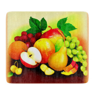 Tropical Fruits Painting. Buy Now Cutting Board
