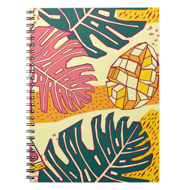 Tropical fruits,pattern design notebook (Front)