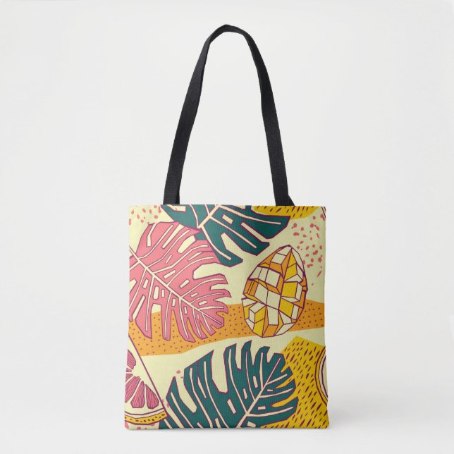 Tropical fruits,pattern design tote bag (Front)