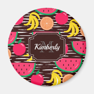 Tropical Fruits Pattern Magnet