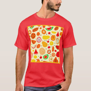 Tropical Fruits Pattern T-Shirt