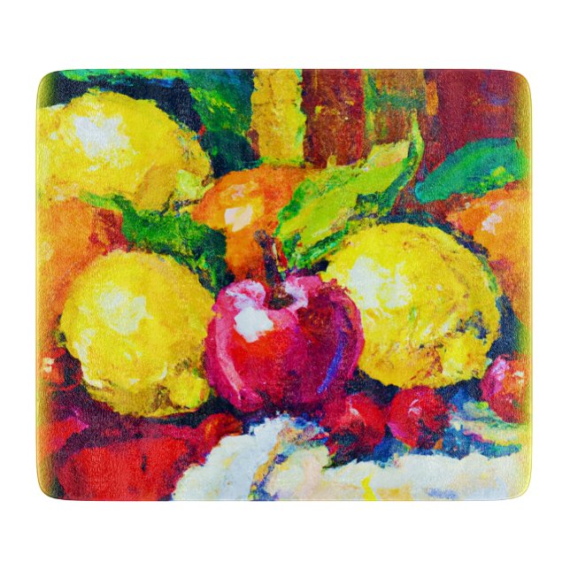 Tropical Fruits Pianting. Buy Now Cutting Board (Front)