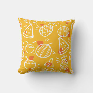 Tropical fruits, pineapple and watermelon pictures cushion