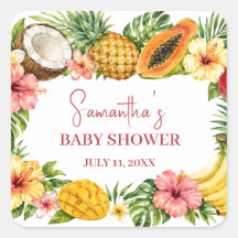 Tropical Fruits Pineapple Hawaiian Bridal Shower