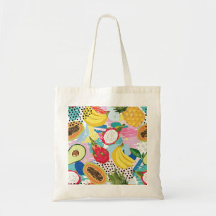 Tropical Fruits, Seamless Vintage Pattern. Tote Bag