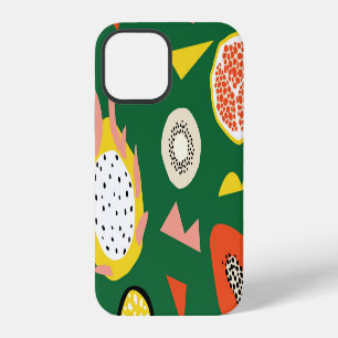 Tropical fruits: vibrant seamless pattern. iPhone 12 case