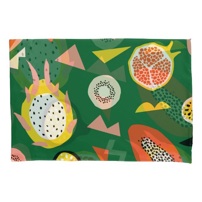 Tropical fruits: vibrant seamless pattern. pillowcase (Front)
