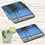 Tropical Ft Lauderdale Beach Florida Coaster<br><div class="desc">Ahhhh… the fresh ocean air, clean sand, and clear water of Fort Lauderdale beach! The photo image on these coasters feature a stretch of Ft. Lauderdale beach with towering palm trees reflecting in the warm tan sand, the calm turquoise waters of the Atlantic ocean with multiple container ships anchored at...</div>