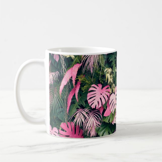 Tropical Full Background Trees Coffee Mug (Left)