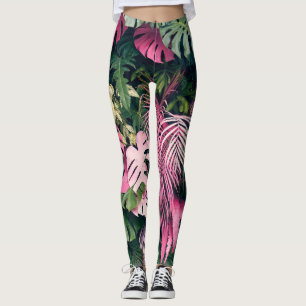 Tropical Full Background Trees Leggings