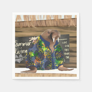 Tropical Fun Hawaiian Walrus Napkin