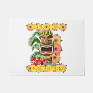 Tropical Funny Aloha Beaches Hawaiian Tiki Doormat