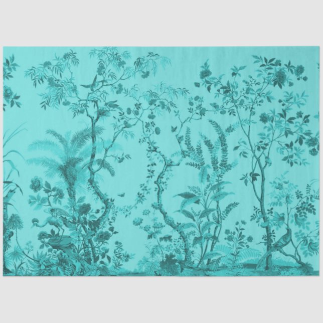 Tropical Garden and Birds Decoupage Paper (Front)